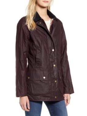 Barbour Violet Lightweight Waxed Cotton Jacket in 16
